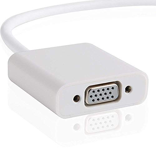 Image of Madhabi Mini DP to VGA Adapter 1080p, Thunderbolt to VGA Female Converter for MacBook Pro /Air, Windows Laptop, Monitor, Projector - Plug & Play