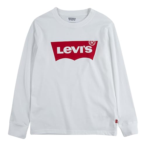 Levi's Lvb L/S Batwing Tee, Maglia a maniche lunghe Bambini e ragazzi, Bianco (White), 12 anni