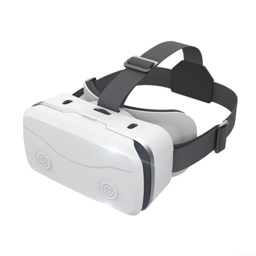Auriculares VR con controlador, amplia visión de 110 grados, protección contra la luz azul, distancia ocular ajustable de 58 5 a 70 5 mm, adecuados para teléfonos inteligentes (blanco)