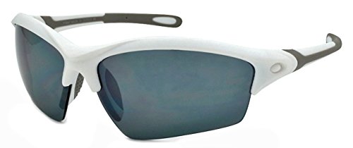 Edge I-Wear Men's Half Rim Sports Sunglasses with Flash Mirror Lens 570060/FM