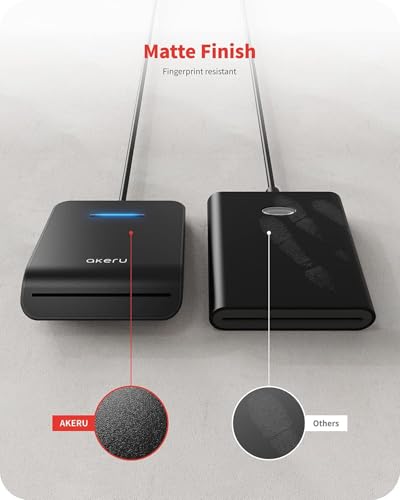 Lecteur de carte PIV USB C compact et indicateur LED AKERU - 6