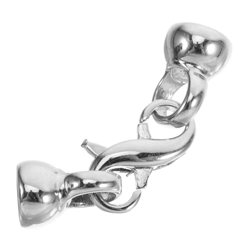 Angoily Bell Hummerschnalle Karabinerverschluss Schlüsselkettenringe Schmuckbefund Haken Für Schlüsselanhänger Goldene Armbandverlängerung Abreißverschluss Karabiner-armband Silver Kupfer