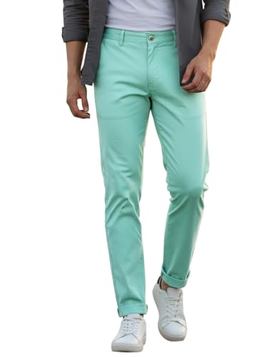 Image of Urbano Fashion Men's Cotton Light Weight Non-Stretch Slim Fit Casual Trousers