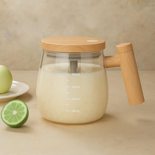 Qushi Borosilicate Glass Self Stirring Mug, Electric High Speed M...