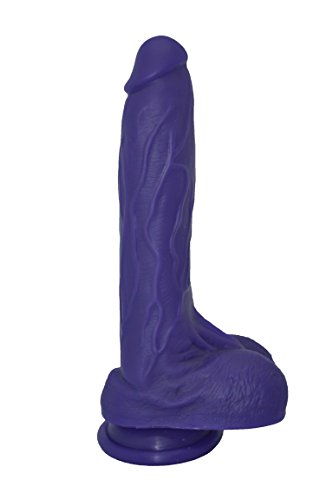 Super Bob 8 Inch 20 CM Silicone Dildo By New York Exotic Novelties One Year Warranty (Purple) NYXS0003