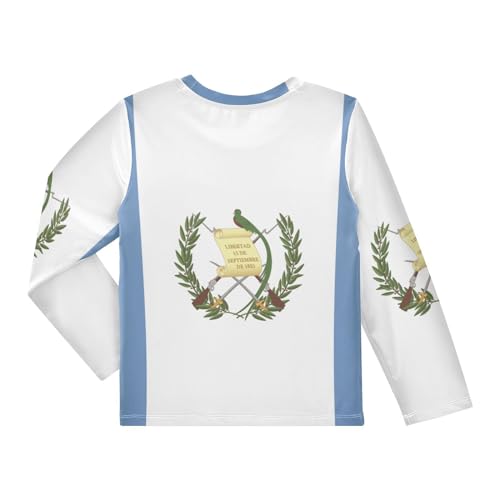 Image of Aflyko Patriot Boys' Rash Guard Shirts Flag of Guatemala Swim Shirt 3-12T