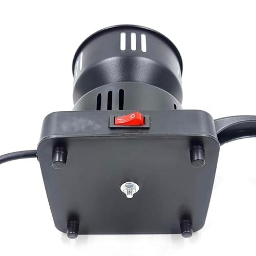 Image of Electric Charcoal Burner 500W with Wooden Handle Mesh Basket | Fast Coal Heater for BBQ, Incense, Cooking | On /Off Switch | Extra Mesh | 110V Portable Stove
