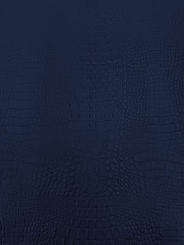 Luxurious Matte Navy Alligator Faux Leather Vinyl Fabric for Upholstery Projects – 54" Wide, Sold by the Yard 3 Luxurious Matte Navy Alligator Faux Leather Vinyl Fabric for Upholstery Projects – 54" Wide, Sold by the Yard - Image 2