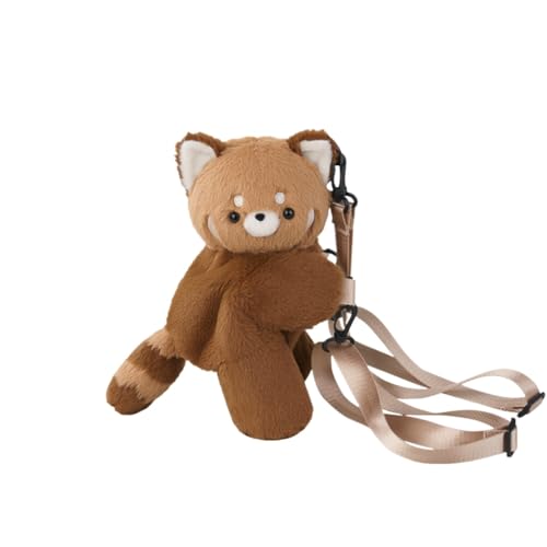 Kawaii Panda Bag Kawaii Purse Kawaii Crossbody Bag Kawaii Sling Bag Cute Plush Purse Bag Kawaii Accessories (brown,Small)