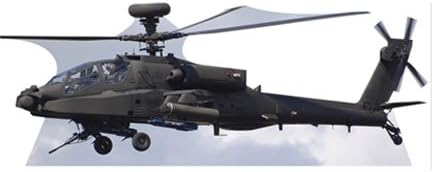 H37009 AH64 Apache Cardboard Cutout Standup