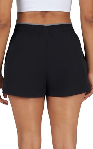 Yogalicious Relaxed Fit Running Short 3" Athletic 2-in-1 Inner Lining Lightweight Short with Drawstring and Pockets for Women4