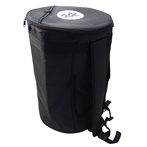 Zaza Percussion - Large Colorful 18'' Darbuka Doumbek Premium Padded Nylon Fabric Gig-Bag (Black)