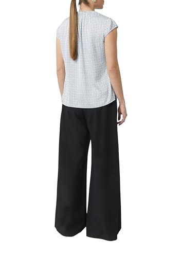 COMMA Satinbluse mit Raffung und All-Over-Print – Ansicht 2