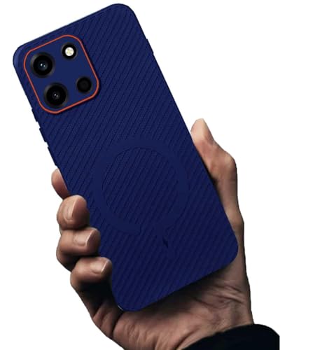 Image of ArmourPro Back Cover for OnePlus Nord 6 - Magsafe Look Case, Carbon Fiber Design, Flexible, Soft Micro-Fibre Lining Inside | Grey