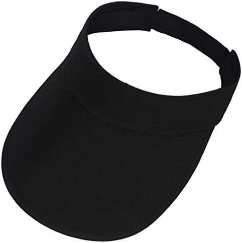 Sun Visor for Women UPF 50+ UV Protection Adjustable Summer Beach Hat (Black)