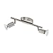 EGLO LED Deckenleuchte Buzz-LED, 2 flammige Deckenlampe, Deckenstrahler aus Metall in Nickel-Matt, Wohnzimmerlampe, Küchenlampe, Spots inkl. GU10 Leuchtmittel, warmweiß, L 28,5 cm