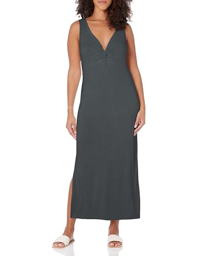 Vestido para mujer Splendid Arlo Twist Maxi Dress largo de punto negro informal