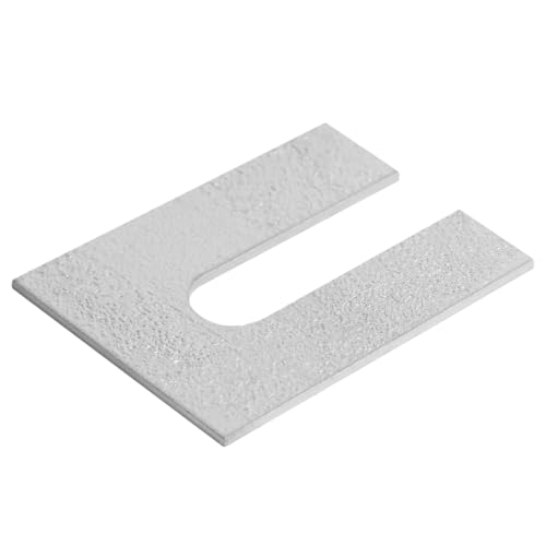 Image of 8 Pack 4 inch x 3 inch Steel Metal Horseshoe Shims for Leveling, 3 /4 inch Slot Shims | 1 /8 inch Thick