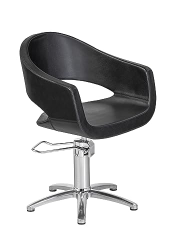 Genérico Sillón de Peluquería Profesional con Giro de 360° y Bomba Hidráulica Silla de Peluquería Color Negro