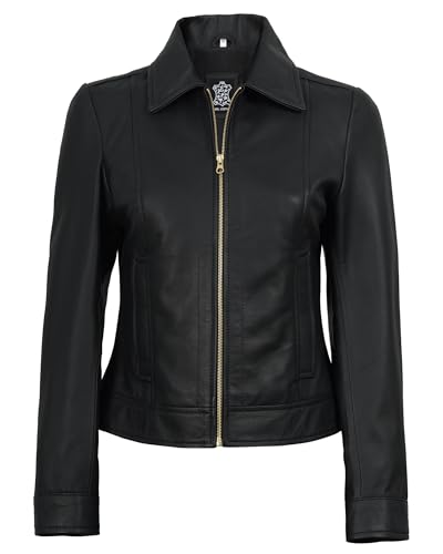 Image of Decrum Vintage Style Women's Leather Jacket - Real Lambskin Casual Leather Jacket for Women