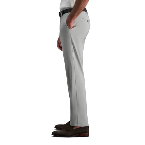 Image of Haggar Men's Cool Right Performance Flex Straight Fit Flat Front Pant