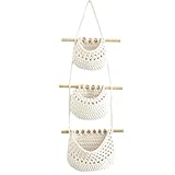 Vielseitig einsetzbar: Verleihen Sie jedem Raum einen Hauch von Chic mit diesem Wandkorb mit 3 Ebenen. Perfekt zum Aufbewahren von Obst und Gemüse in der Küche oder zum Ordnen von Publikationen und Toilettenartikeln im Badezimmer.