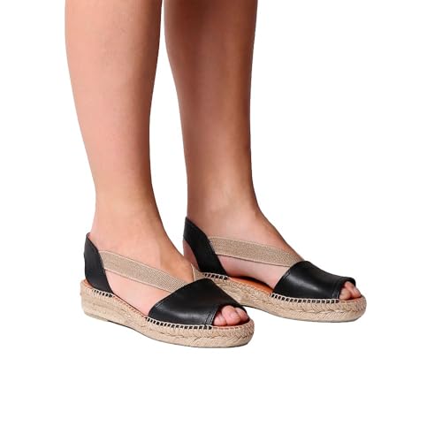 Image of Toni Pons - ETNA - Flat leather sandal with elastics