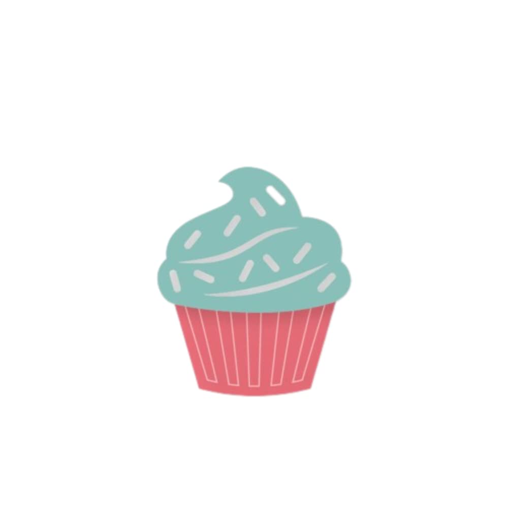 Craftelier - Mini Cutting Dies for Scrapbooking, Crafts and Card Making, Decorations and Projects | Cupcake Mold - Approximate Size Between 1" x 0.52" - 1.15" x 0.87"