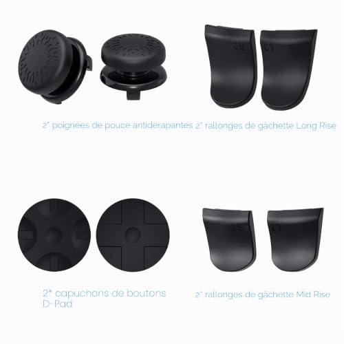 GAMSURFING Lot de capuchons de joystick pour manette DualSense PS5 - 1 paire de poignées de pouce, 2 paires d'extensions de déclencheur L2 R2 – vue 6