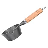 VICASKY Kleiner Öltopf mit Holzgriff Robuster Brattopf für Vielseitige Kochmethoden zum Sicheren Einfüllen von Öl und Anderen Flüssigkeiten