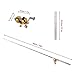 Jatzde Mini Portable Pocket Fish Rod Pen Aluminum Alloy Fishing Rod Pole Reel Combos （Silver）