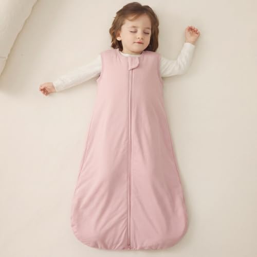 Image of Duomiaomiao 2 Pack Buttery Soft Wearable Blanket Rayon Made from Bamboo Baby Sleep Sack 18-36 Months 1.0 TOG, Premium Baby Sleeping Bag 2-Way Zipper for Babies