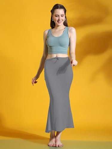 Image of Amazon Brand - Anarva Women Cotton Blended Saree Shapewear Regular Petticoat Skirt For Saree