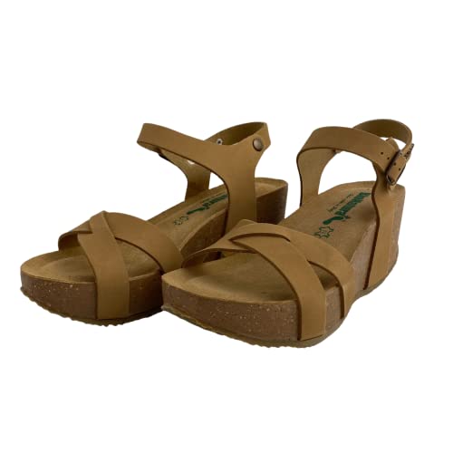 BioNatura sandali estivi donna fondo gomma e zeppa...