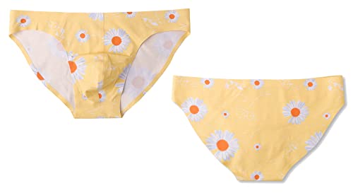 COMLIFE Men's Daisy Print Cotton Triangle Pants Traceless Low Rise Panties3
