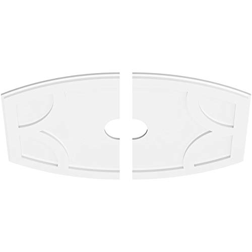 Image of Ekena Millwork CMP38X25KY2-05000 Kailey Architectural Grade PVC Contemporary, Two Piece Urethane Ceiling Medallions 38 inchW x 25 3 /8 inchH x 5 inchID x 20 1 /2 inchC x 1 inchP