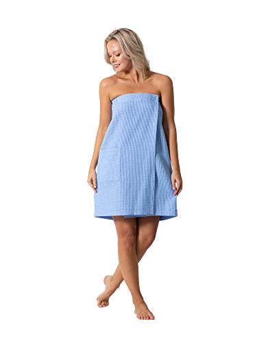 Image of Robe Direct Quick Dry, Lightweight Waffle Spa /Bath Wrap with Adjustable Closure & Elastic Top