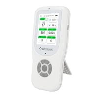 LifeBasis 10 in 1 RaumLuftqualitätsdetektor Formaldehyd-Detektor AQI-Verschmutzungsmonitor mit Temperatur & Luftfeuchtigkeit zum Testen von PM2.5/PM10/HCHO/TVOC/CO2 USB Aufladbar für Zuhause Büro
