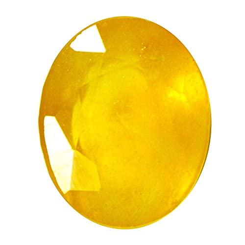 Saphir jaune naturel certifié A++, une pierre précieuse de 4,82 carats haut de gamme
