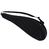 Luzhengyang Squash Racquet Cover Bag for Training - Adjustable Shoulder Strap, Oxford Material, Shockproof Padding - for Tennis, Badminton, Gym, Fitness, and Practice Gear, 71x25cm, Black