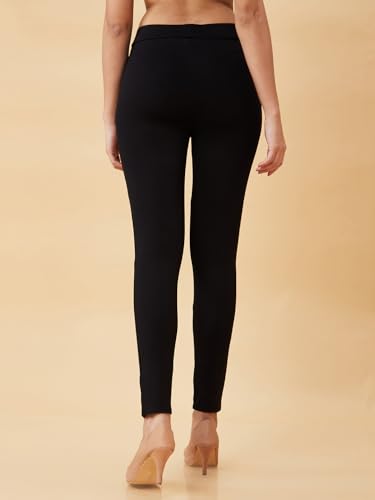 Image of Globus Women Black Solid Jeggings