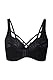 Ulla Popken Damen große Größen Übergrößen Plus Size TruYou Bügel-BH, transparente Spitze, Cup C - F
