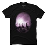 Design By Humans Samurai Champloo Sunflower Field Mens Black Graphic Tee L