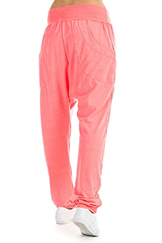 WINSHAPE Women's Unisex 4-Pocket Pants WH13 Dance Yoga Pilates Leisure Sports Tracksuit Bottoms, Neon-coral, XS - Image 2