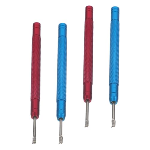 POPETPOP 2 Pares Herramienta de Reparación Portátil para Relojes y Electrónica Acero Carbono Duradero de Extractores de Manecillas con Mango Ergonómico para Precisión y Control