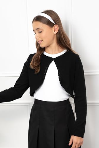 BlackButterfly Girls Long Sleeve Knitted Childrens Kids Bolero Shrug4