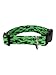 Lightning Bolt Dog Collar, Adjustable, Cotton, Available in all Sizes, Handmade in the USA (Green, X-Small (1/2