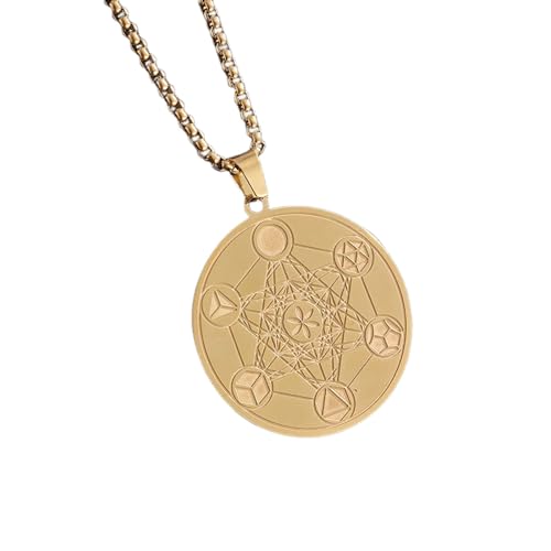 Collier Sceau de Salomon archange pendentif ange gardien et talisman rune géométrique