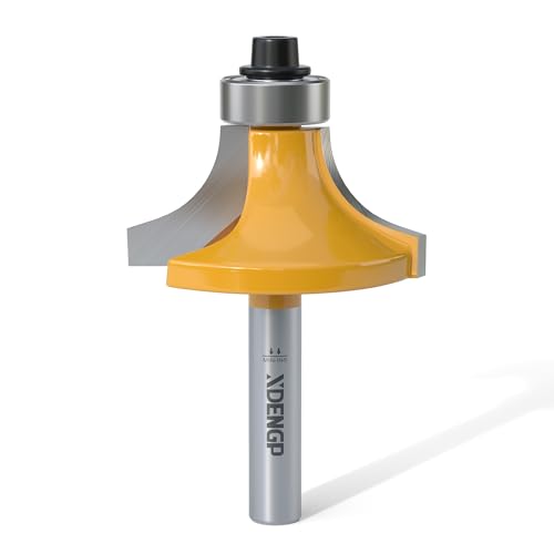 Image of Roundover Router Bit 1 /4 Shank, 7 /16 inch Radius Round Over Router Bits, Router Bits Round Over for Edging Forming Rounding Woodworking Cutter
