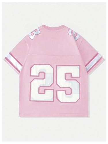 Men's Number Graphic Jersey Shirts Short Sleeve Striped Casual T Shirt Top Athletic Sports Jersey T Shirts Streetwear2